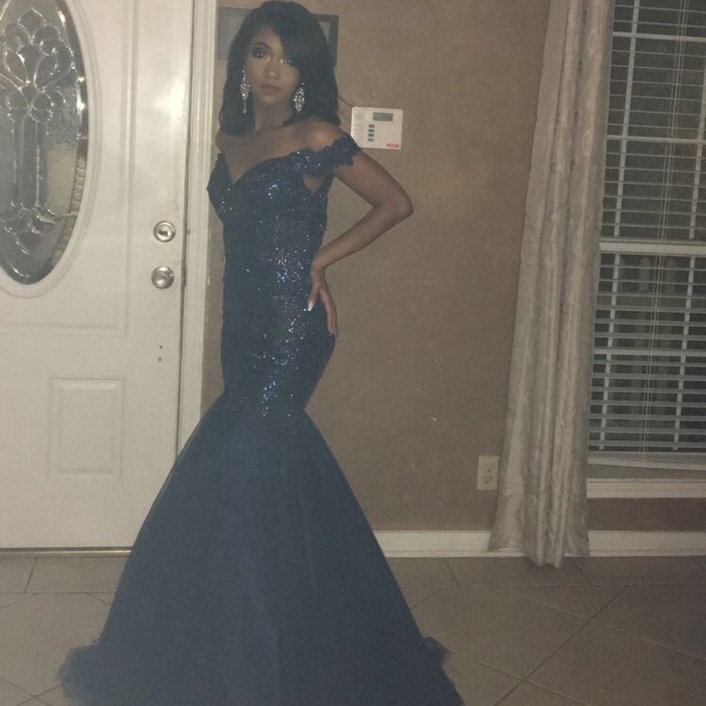 Navy blue prom dress